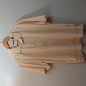 Cubavera XL Pale Orange Linen/Cotton Summer/Vacation Shirt